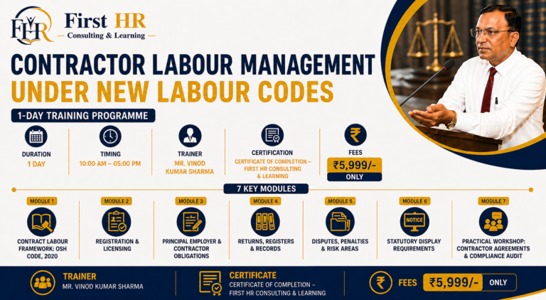 Contractor Labour Management Under the New Labour Codes