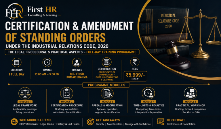 Certification & Amendment of Standing Orders