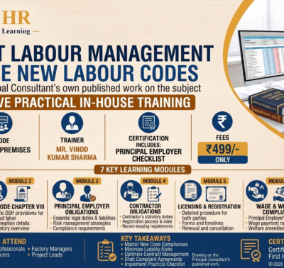 Contract Labour Management Under the New Labour Codes