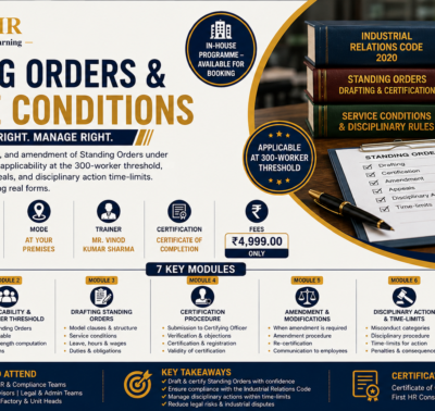 Standing Orders & Service Conditions
