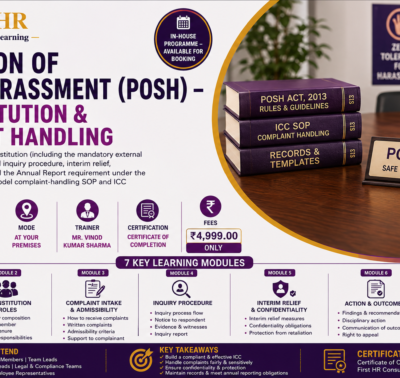 Prevention of Sexual Harassment (POSH) — ICC Constitution & Complaint Handling