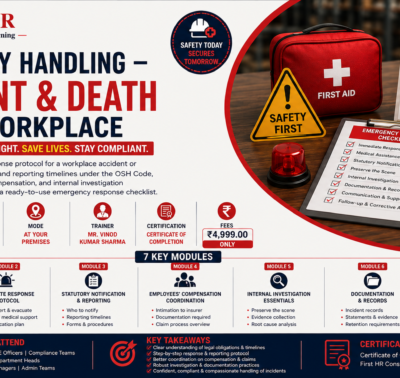 Emergency Handling — Accident & Death at the Workplace